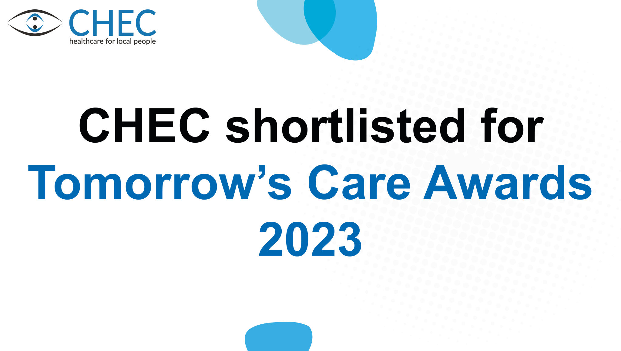 chec shortlisted for tomorrows care awards 2023