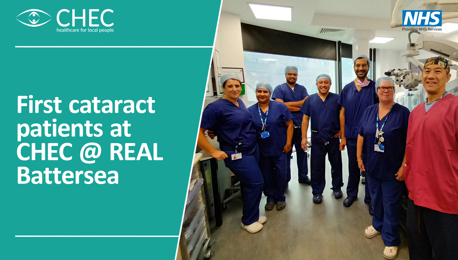 first cataract patients at chec real battersea