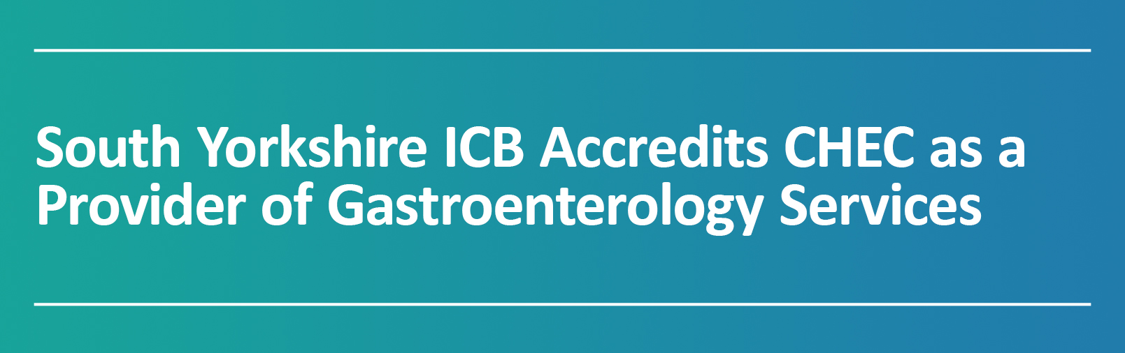 south yorkshire icb accredits chec as a provider of gastroenterology services