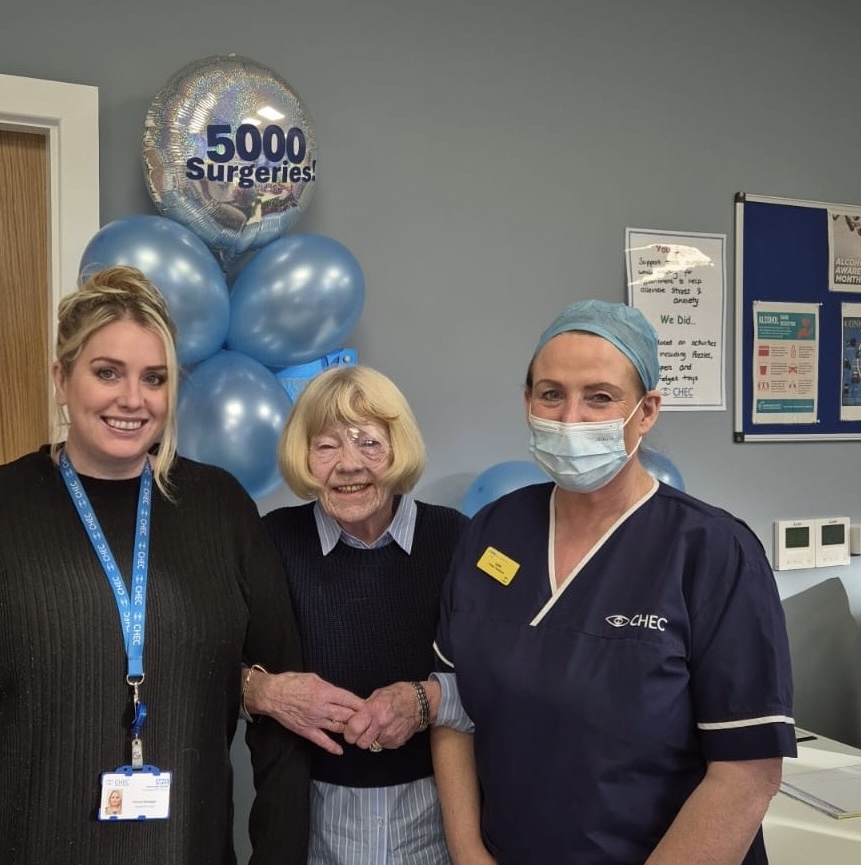 (left to right): Victoria Westgate – Hospital Manager, Cecelia Belisle – Patient, Lynn White – OPD